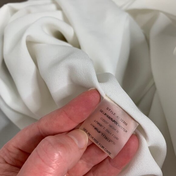 Sugarlips Blouse Top Tiered Flowy Top Off White Open Sleeve Y2k 2000s Size XS - Picture 9 of 16